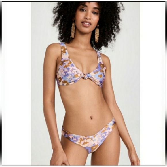 NEW ZIMMERMANN Multi Floral Print Bikini Size L - Picture 1 of 15